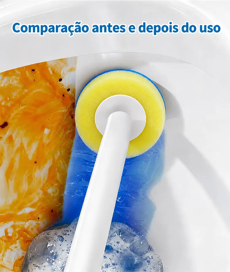 Comparação antes e depois do uso no vaso sanitário